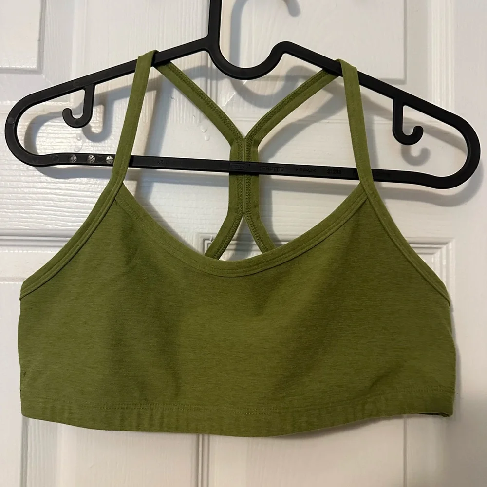 SOLD!!!Beyond Yoga Spacedye Slim Racerback Bra Olive Green Size L SOLD!!! - Picture 2 of 4